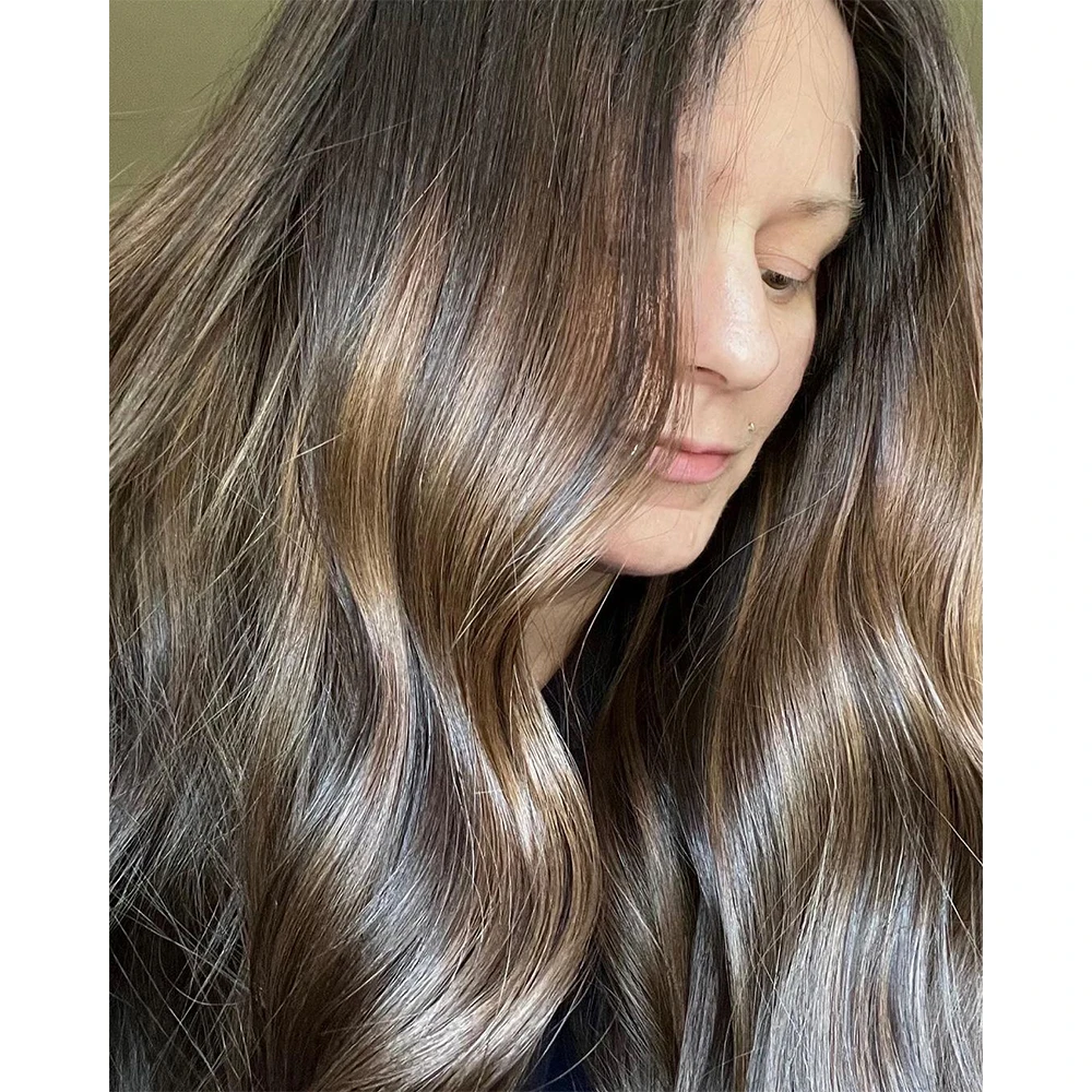 Warm Brown Balayage Brunette Full Lace Natural Wave Wig Premium Brazilian  Human Hair Lace Frontal Wig HD 13x6 Natural Hairline - AliExpress