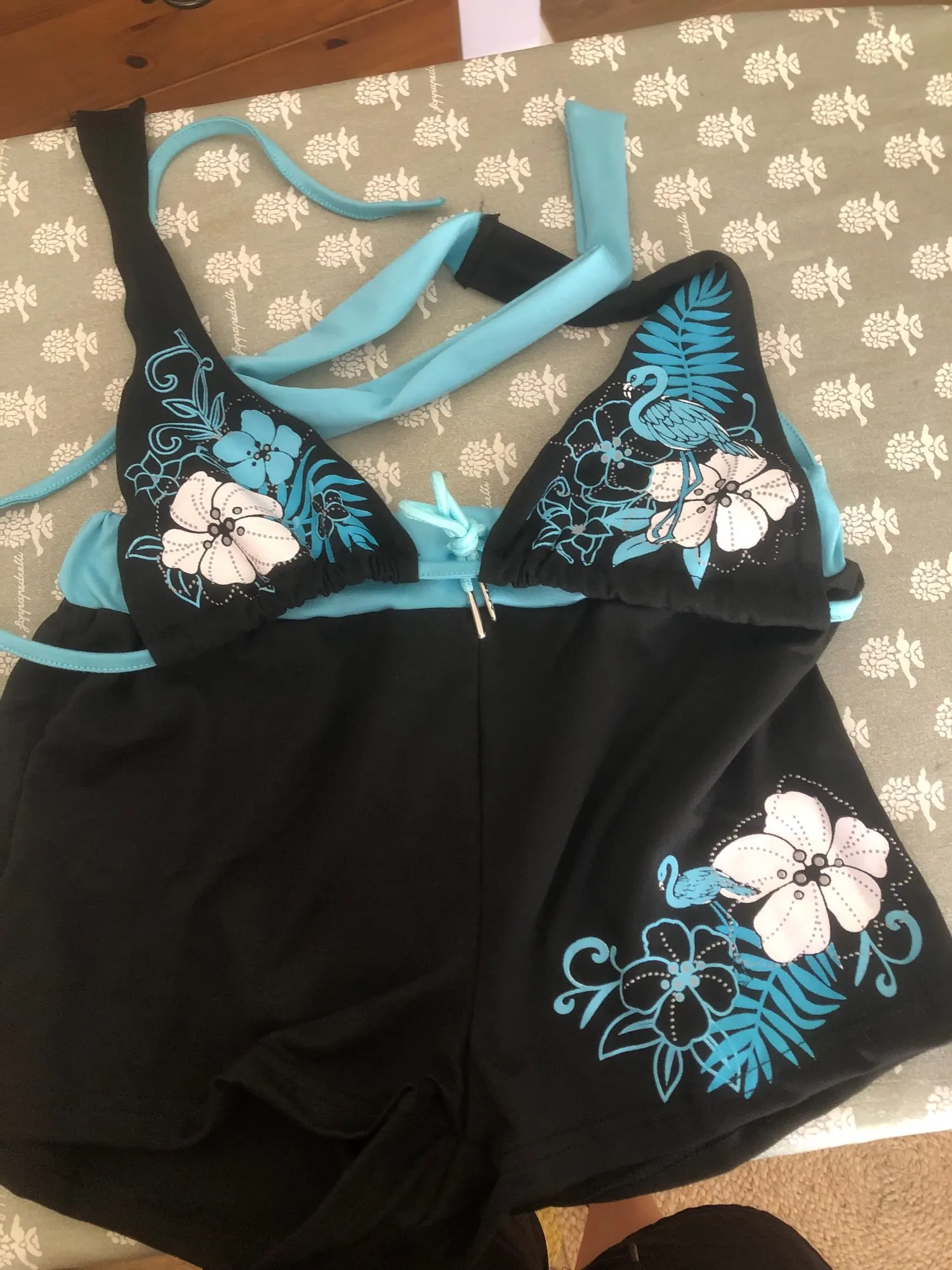 Vintage Flower print Cutie set Bikini 2000s Swimsuit Sexy Women Bathing Fashion Halter Strap Swimwear High Street Beach Female photo review