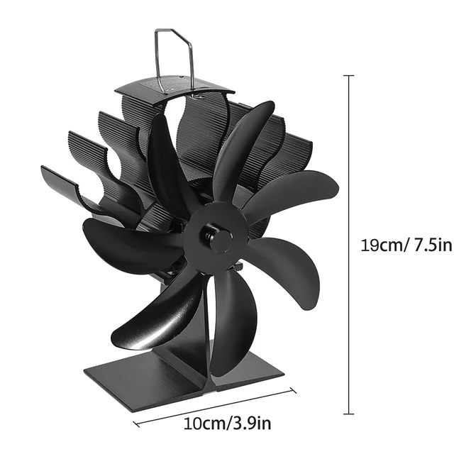 7 Blade Furnace Fan Blackwood Burner Ventilation System Environmentally