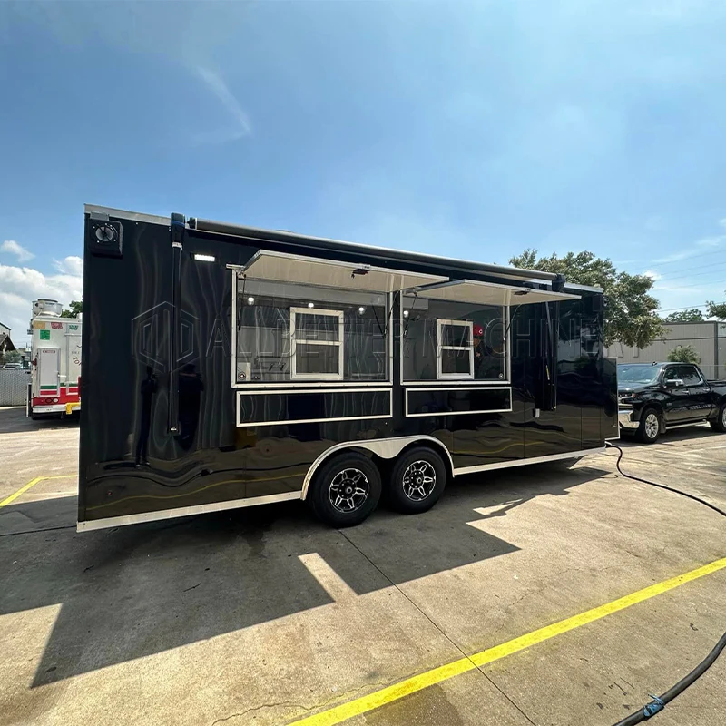 American Standard Fully Equipped Food Truck for Sale Concession Trailer Bubble Tea Coffee Vending Cart Food Trailer