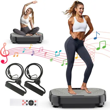 Macchina per piastre vibranti 120 livelli di velocità Attrezzatura per il fitness per allenamento completo del corpo a casa Dispositivo sportivo per massaggiatore per la costruzione muscolare