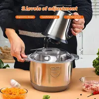 Hachoir Électrique 500W 5L 220V, Broyeur à Viande 3 Vitesses avec Lame Cyclonique 5 Lames en Acier Inoxydable 460, Démontable et Facile à Nettoyer, Robot Culinaire 5