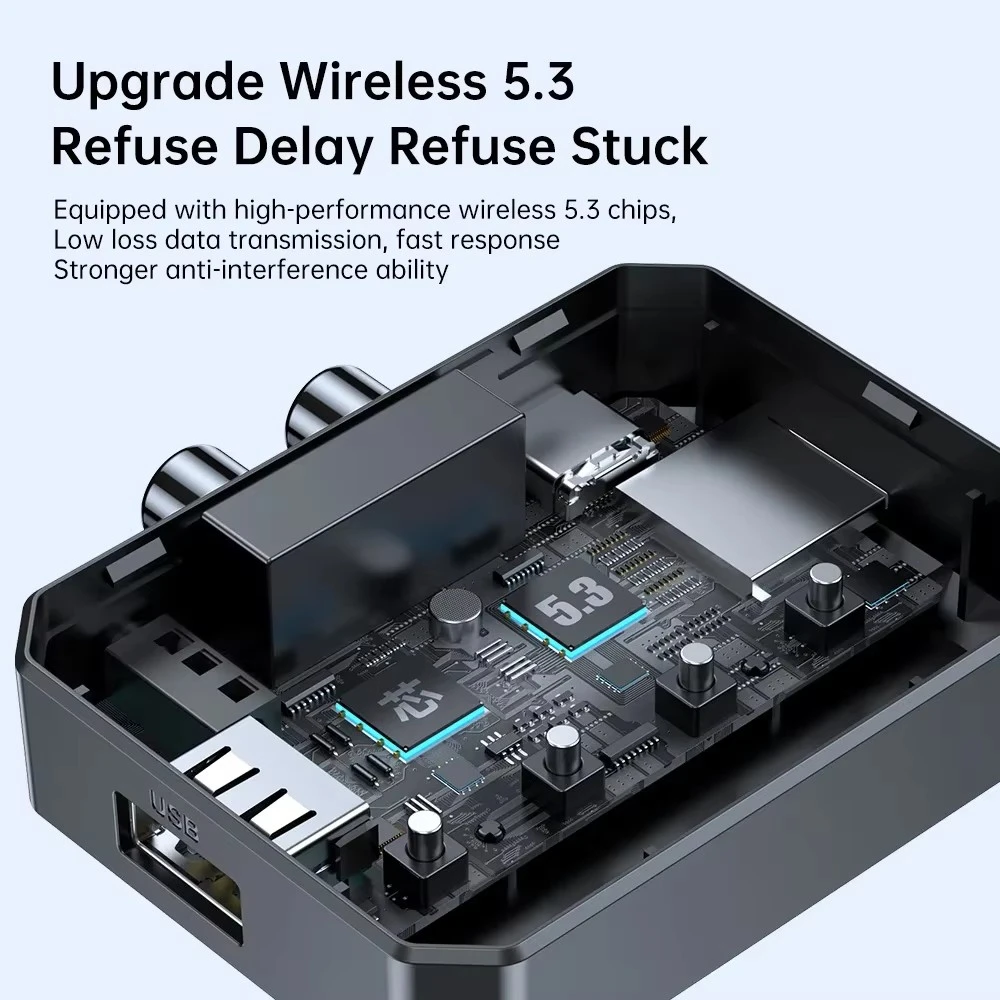 NFC 블루투스 오디오 수신기 RCA 3.5mm AUX USB 무선 어댑터(마이크 지원 포함) 자동차 키트 스피커용 U-Disk/TF 카드 재생