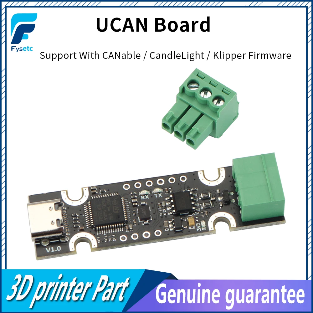 FYSETC UCAN Board Support with CAnable / CandleLight / Klipper firmwaren Based on STM32F072 USB to CAN Adapter Impresora 3D