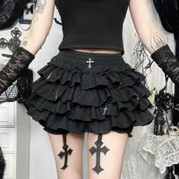 Jupes e-girl Harajuku Kawaii Y2K pour femmes, jupe-culotte avec pendentif croisé, robe courte esthétique Fairycore, Vintage, gothique, Punk, Short à gâteau 2
