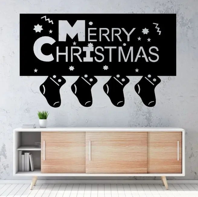 

Merry Christmas with Deers Metal Wall Art Decor Picture Decoration Wall Decor Table Hanging Santa Claus Christmas Gift
