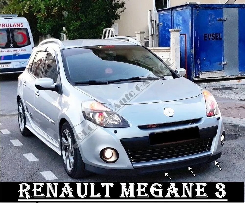 Accesorio De Parachoques Delantero Para Coche Renault Megane 3, Difusor Divisor Negro Universal, Spoiler, Guardabarros Deportivo, Labio 2003-2013