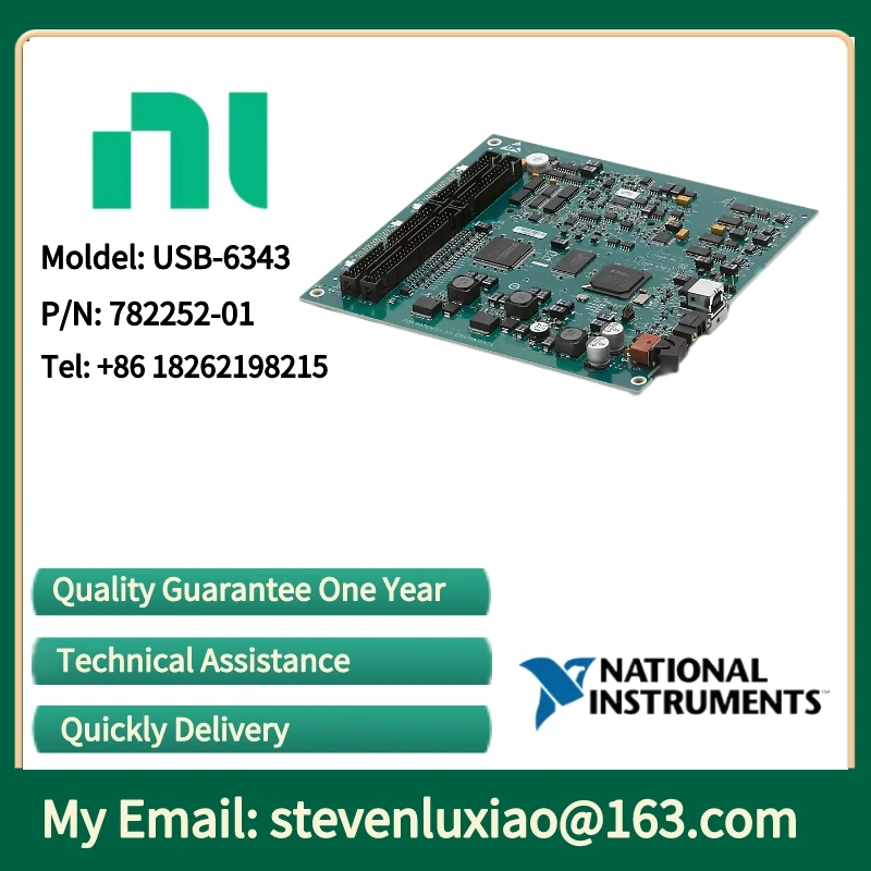 NI USB6343 78225201 32 channels AI (16bit, 500 kS/ s), 4 channels AO
