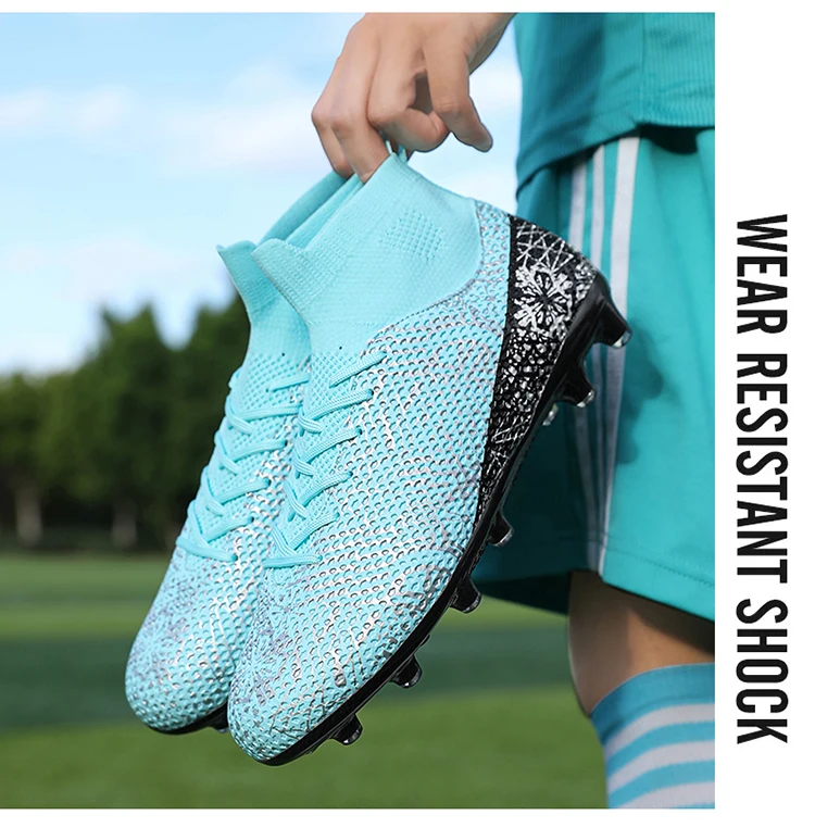 Men FG/TF Football Boots Futsal Professional Unisex Soccer Shoes High Quality Grass Training Sport Non Slip Outdoor Male_voghion.com