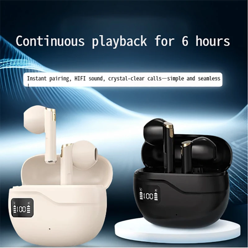 Bluetooth Earbuds High-Power Wireless Bluetooth 5.3 Gaming Noise-Canceling Headphones Sports Bluetooth Super Bass In-Ear Earphones for Android
