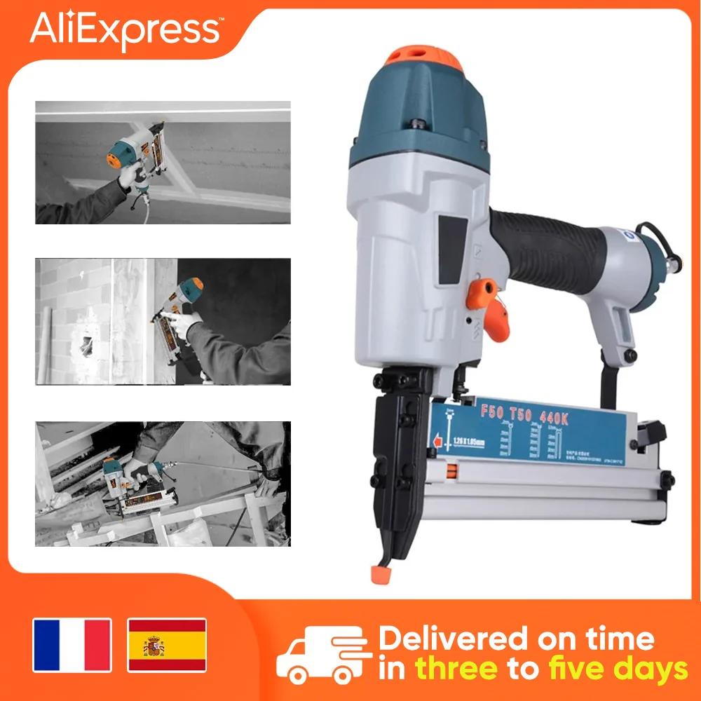 Pneumatic Three-in-one Nail Gun Woodworking Tool T50 F50 440K 16Ga/18Ga ...