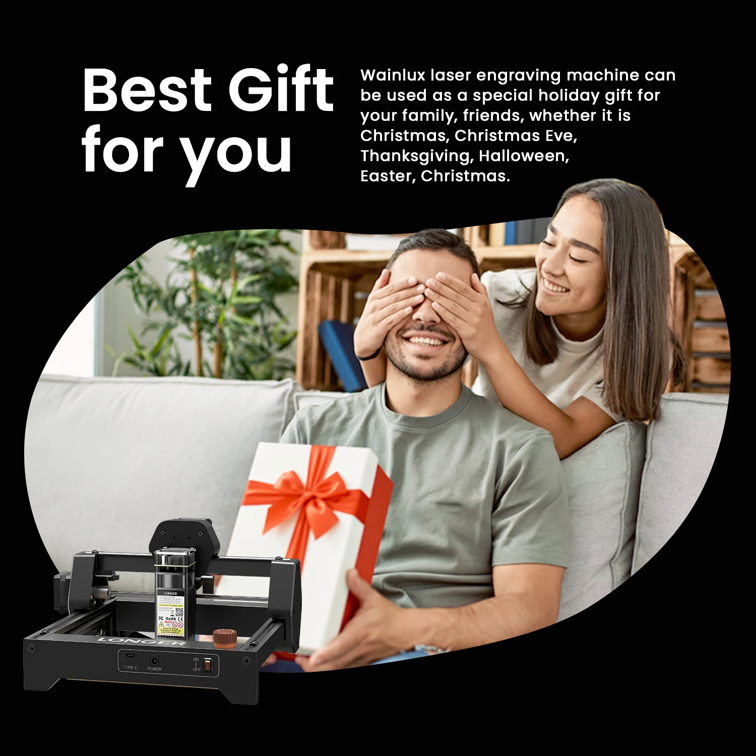 RAY5 Lasergravierer Mini 5,5W 2,5W, DIY-Graviermaschine für Getränke, Acryl, Leder, Metall, Weihnachtsgeschenke, Schreibtischwerkzeuge, Bausatz – Detail 2