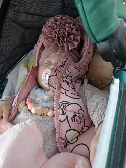 Big Blossom Flower Ribbed Turban Baby Cap photo review