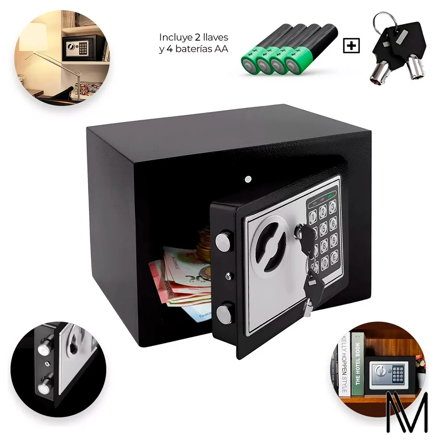 Caja Fuerte Digital De Alta Seguridad Con Código Y Llave