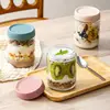 6-Pack 16 oz Overnight Oats Containers with Lids, Glass Jars with Airtight Lids, Wide Mouth Mason Salad Jars, Ideal for Snacks, 6