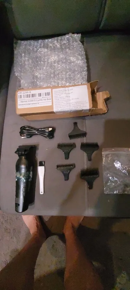 Kemei 2299 barbeiro aparador de cabelo sem fio 0mm zero lacunas escultura clipper detalhe profissional máquina corte acabamento elétrico photo review