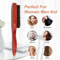 Professional Soft Bristle Wood Beard Brush Hairdresser Shaving Brush Comb Men Mustache Comb Kit With Gift Bag Hair Comb Set