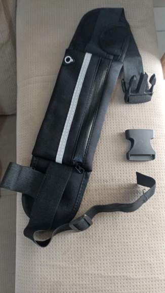 Pochete Esportiva cintura Preta porta celular garrafa utensílios para Corrida Preta photo review