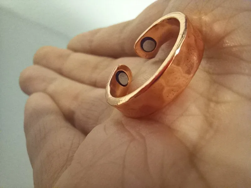Irregular Concave and Convex Copper Ring Magnetic Energy Treatment Joint Pain Ring Suitable for Women and Men Jewelry