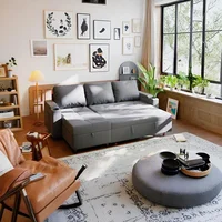 Угловой диван Devoko со спальным устройством и коробкой-кроватью 3-местный диван, выдвижной L-образный диван, небольшой спальный диван, гостиная зона — изображение 3