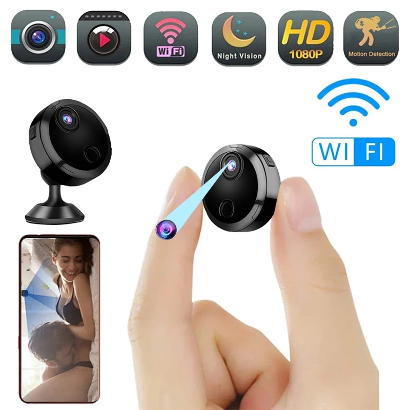 HD1080P Mini Camera Night Vision Camcorder Home Security Protection Surveillance Magnetic Attraction Wireless WiFi Remote Webcam