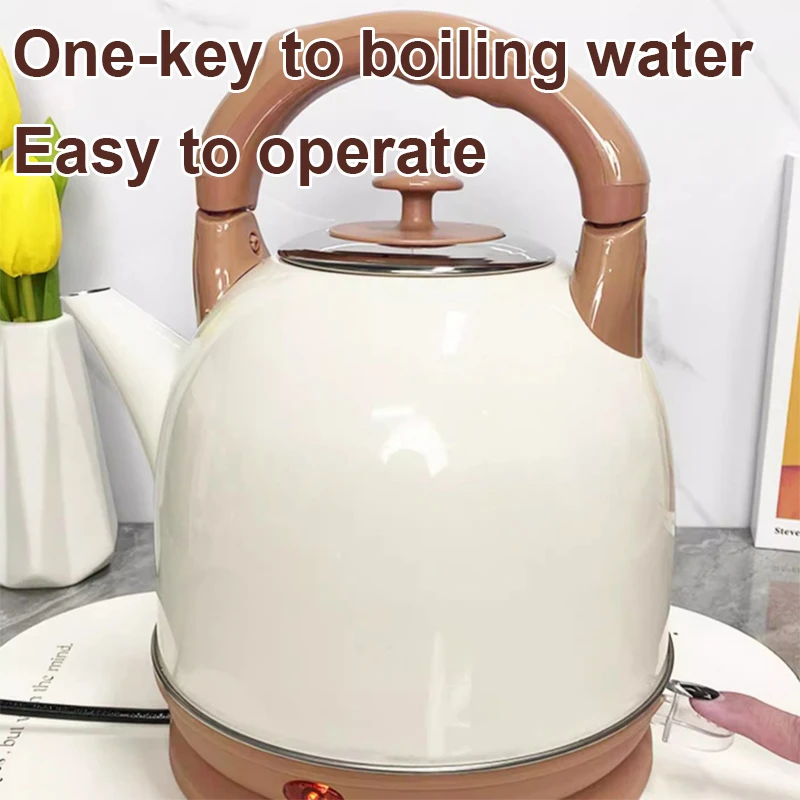 Long Spout Electric Kettle 4L Large Capacity Stainless Steel Teapot Quick Heating Boiling Pot Automatic Power-off Heating Boiler 4