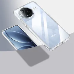 Matte & Clear Rugged Armor Military Shockproof Protective Phone Case Back Cover for Redmi K70 Pro (Clear No Magnetic)