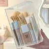1PCS Makeup Organizer Cosmetic Brush Holder Cosmetic Display Case Cosmetic Shelf Transparent With Lid Dustproof, Waterproof 6
