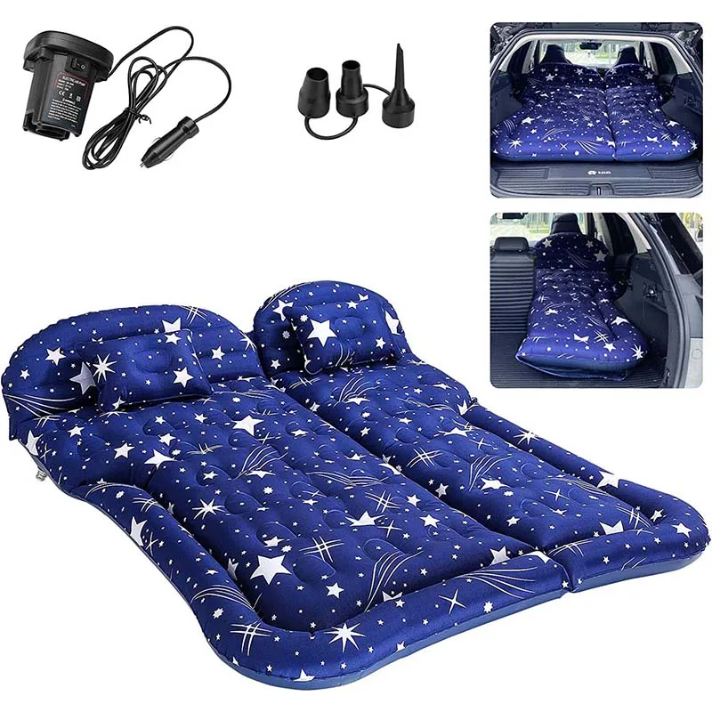 SUV Air Mattress Camping Bed Cushion Pillow Inflatable Car Bed Mattress for SUV Portable Car Air Back Seat