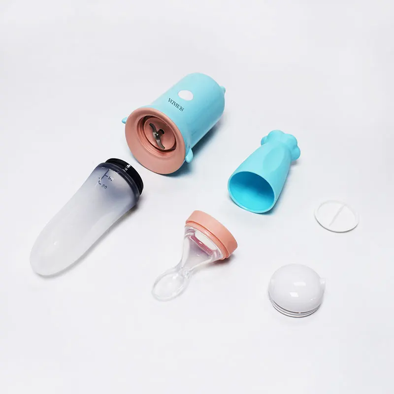 SUBADA Portable Complementary Food Machine 25W Mixer Food Processor Portable Personal Blender For Baby Food 90ml Juice Bottle 3