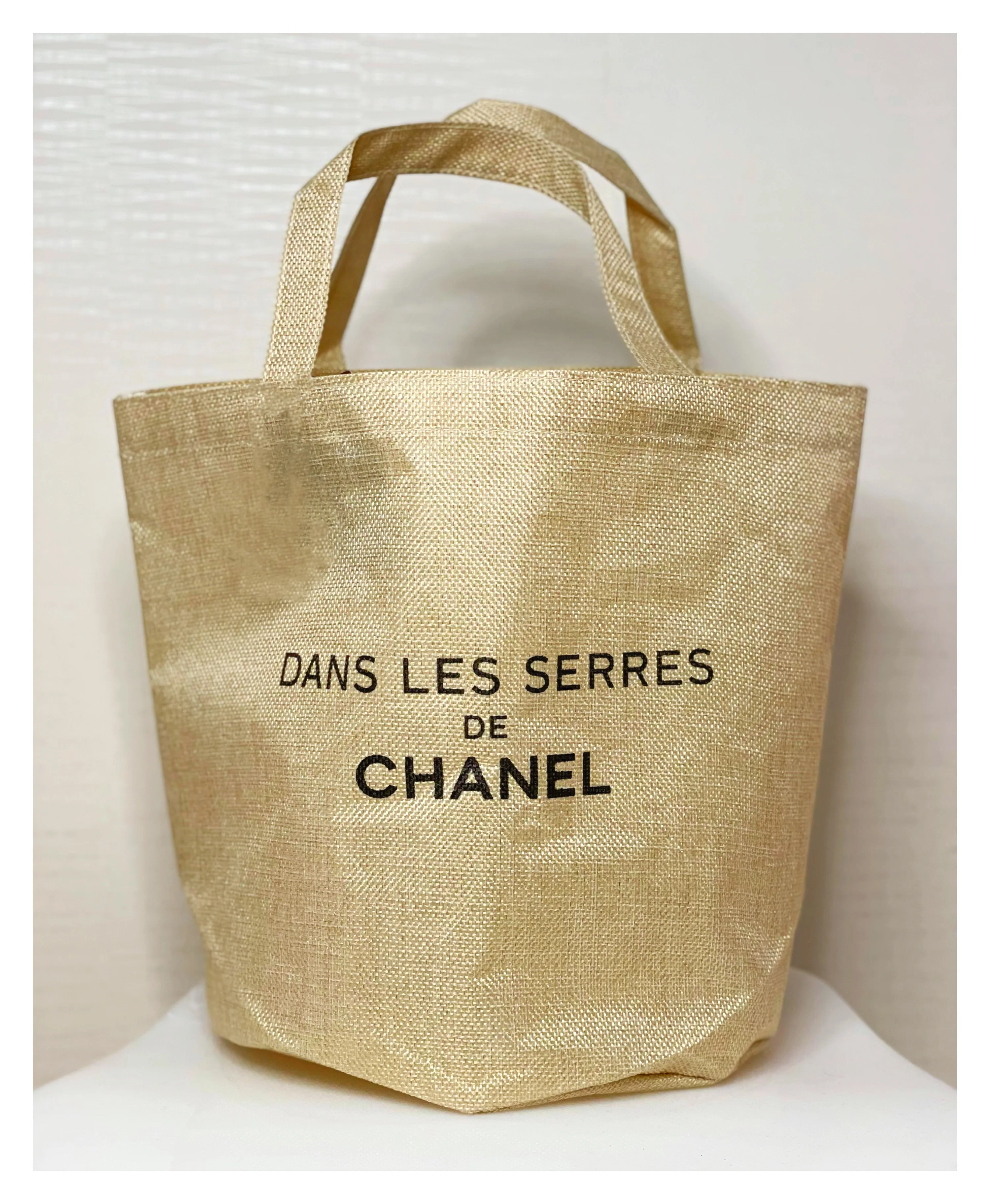 Women's shoulder bag Chanel, summer fabric shopping bag, for the beach