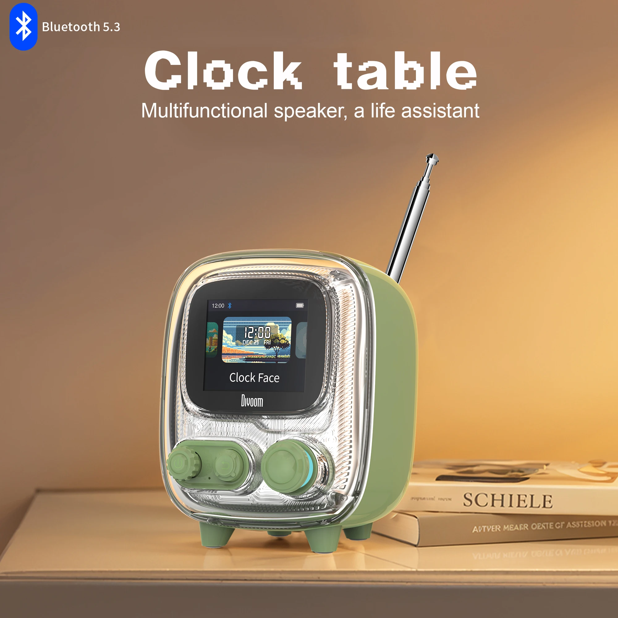 Divoom T-tiivoo-2 Mini Retro White Noise Bluetooth Speaker