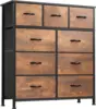 9-Drawer Dresser, Fabric Storage Tower Organizer for Living Room, Hallway, Sturdy Steel Frame, Wooden Top, Easy Pull Fabric Bins 1