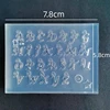 24Letter Pendant Charms Nail Silicone Molds 7.8*5.8CM Transparent Carving Template 'A-Z' Alphabet Handmade Jewelry Mold Tool&*& 3