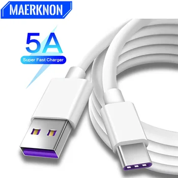 Type C Fast Charging Cable Date Wire Cord 5A Cable for Huawei Xiaomi Samsung  Vivo Android Smart Phone Date USB C Cable