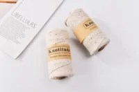 Spotty Macrame Braided Cotton Cord 3mm×100 Yards Natural Macrame Cotton Cord  Handmade Tassel, Plant Hangers Wall 2