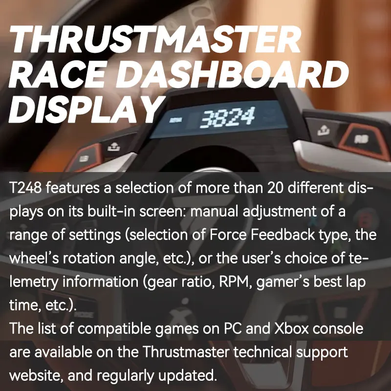 Thrustmaster T248 racing wheel for Xbox X Xbox S Xbox One PC new hybrid  system 25 Action Buttons for XBOX Series game console - AliExpress