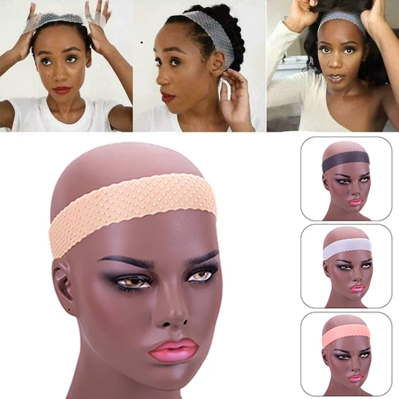  Wig Grip Band, Non Slip Elastic Adjustable Velvet Headband  Lace Wig Bands for Women(Black) : Beauty & Personal Care