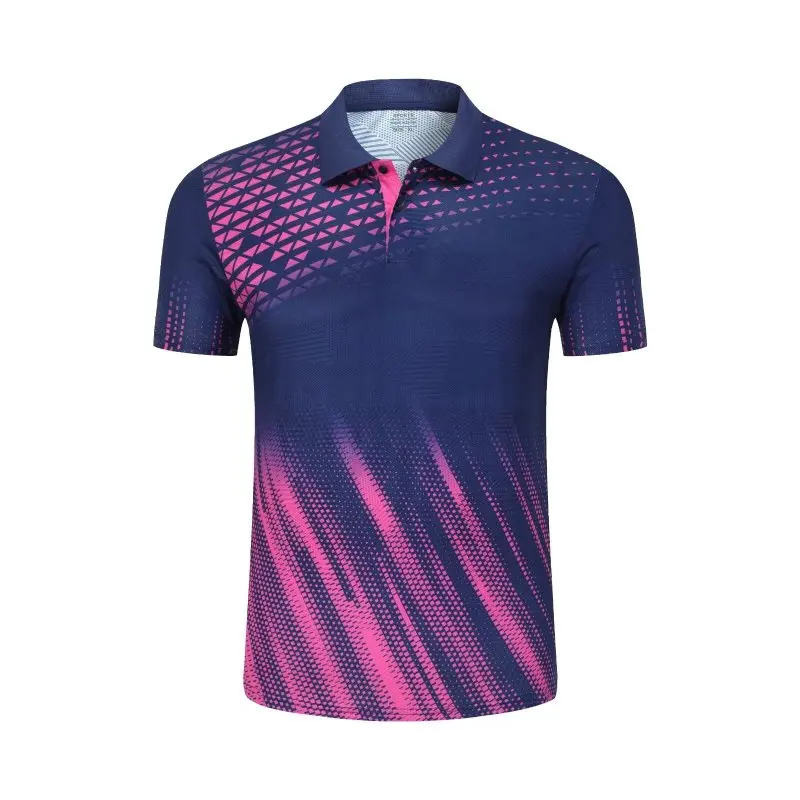 Polo Badminton Shirt Men Women Short Sleeve Golf Ping Pong Polyester Shirt For Family Summer Badminton Volleyball Jersey