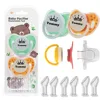 Miyocar Lovely Custom Baby Pacifiers Personalized with Name Bring All Sized Silicone Replacement Teat (2 Pcs) for Boy and Girl 1
