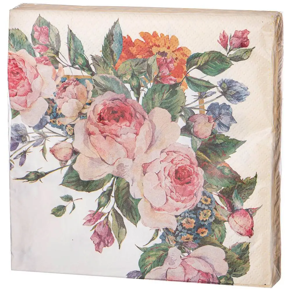 Салфетки бумажные Lefard "Пионы" 33*33 см