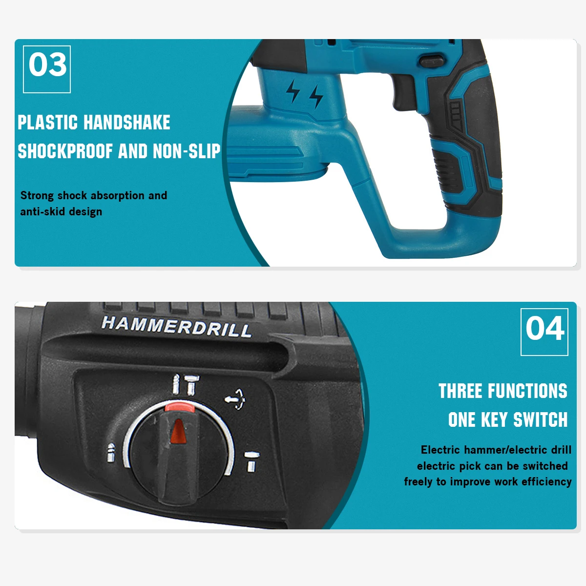 27mm Bürstenlosen Elektrischen Bohrhammer Schlagbohrschrauber SDS Plus Chuck Cordless Power Tools Für Makita 18V Batterie – Detail 12