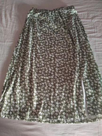 Spring Polka Dot High Waist A-Line Skirt - Floral Prints photo review