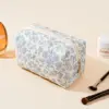 Storage Organizer Floral Puffy Quilted Makeup Bag Flower Printed Cosmetic Pouch Large Travel Cosmetic Bag Make up Aesthetic 6