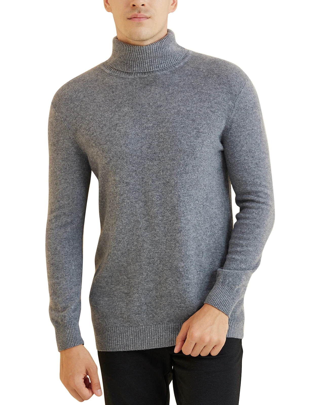 Knit Sweater for Men 100% Merino Wool Turtleneck Sweater 2023 Fall Winter Warm Long Sleeve Pullover Male Korean Luxury Clothing 2