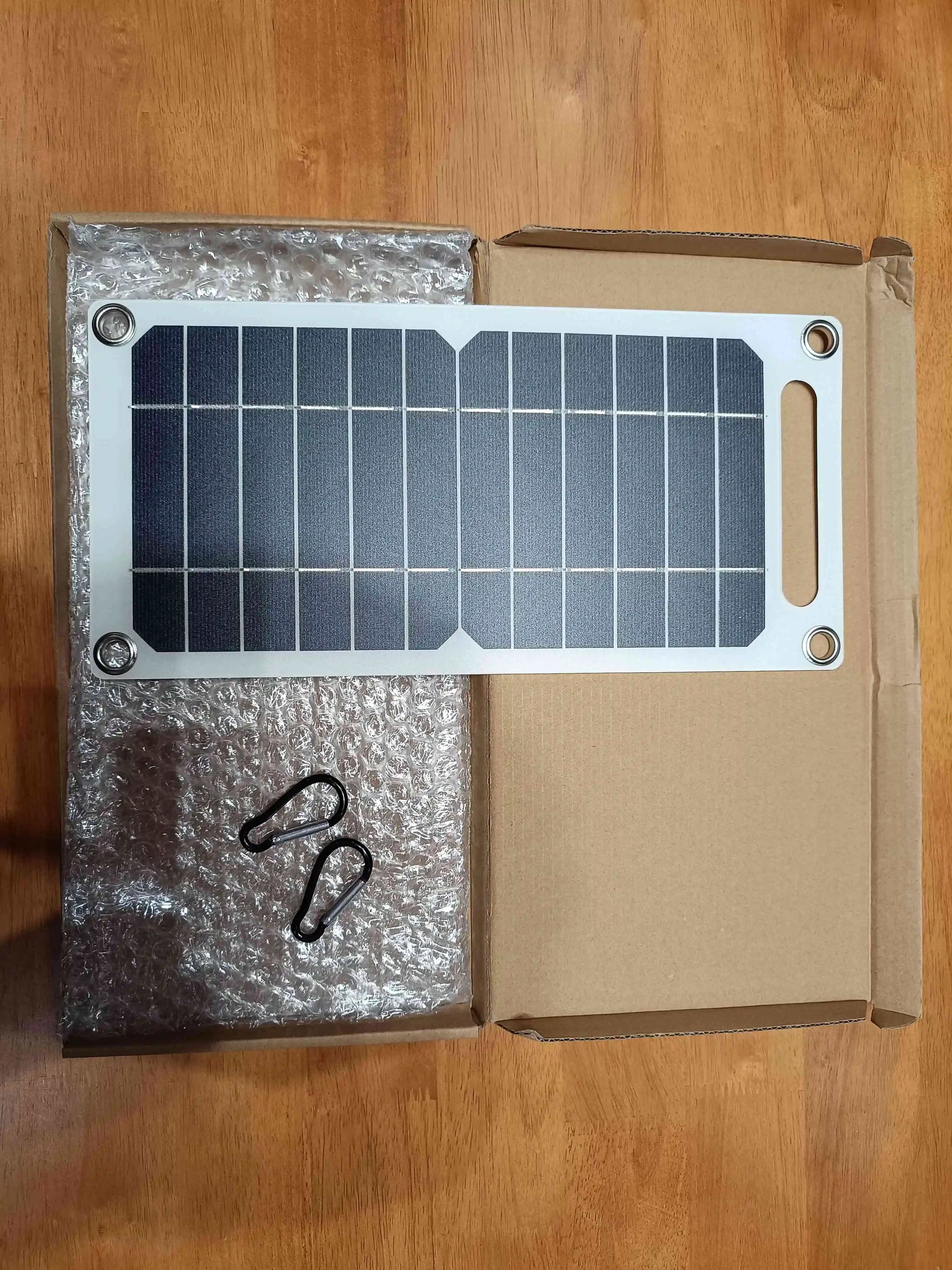 Solar Panel 5V USB Type-C Charge Portable Flexible Kit Lightweigh Mini System For Phones Car Camping Hiking Power Banks IP65 photo review