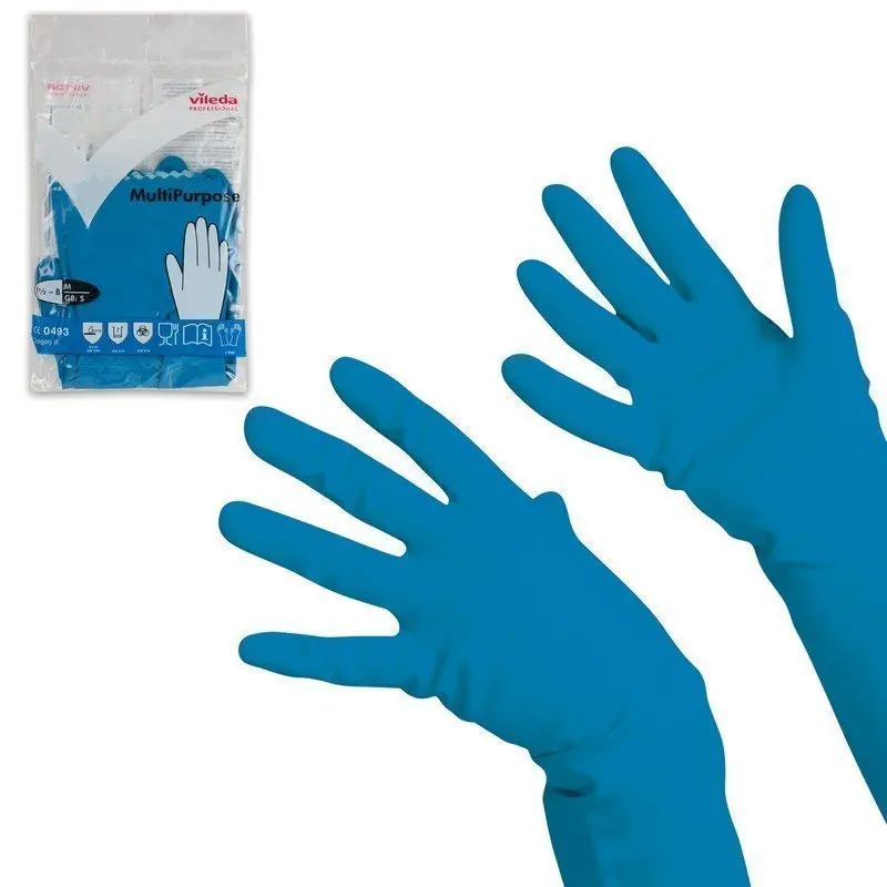 Household rubber gloves Vileda multipurpose, with cotton coating