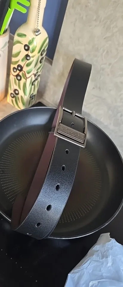 MIDNIGHT SOVEREIGN™ – Black Buckle Genuine Leather Belt photo review