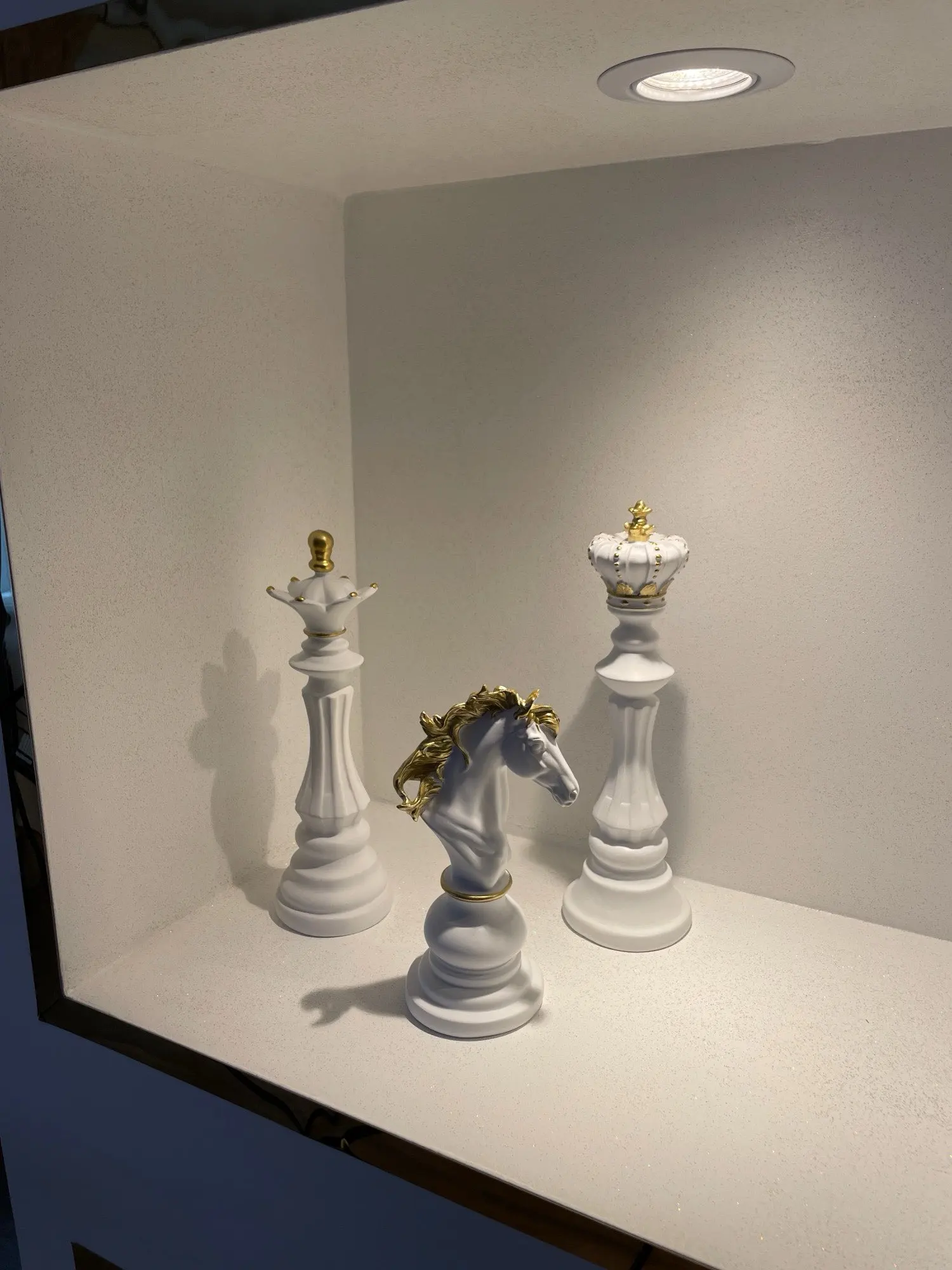 Elegant Chess Resin Figurines - King, Queen, Knight Decor Set photo review