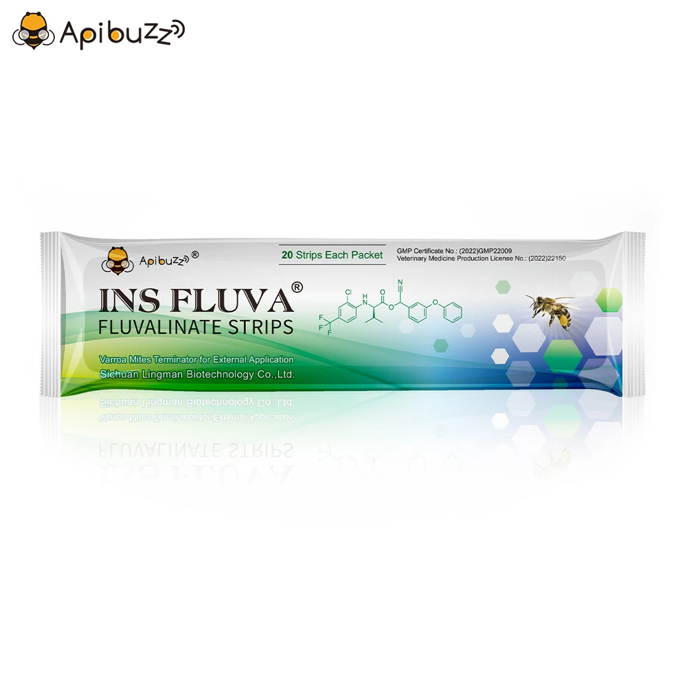 APIBUZZ 20-Count Pack INS FLUVA Bee Strips - Effective Varroa Treatment - Beekeeping Accessories - Honey bee keeping equipment